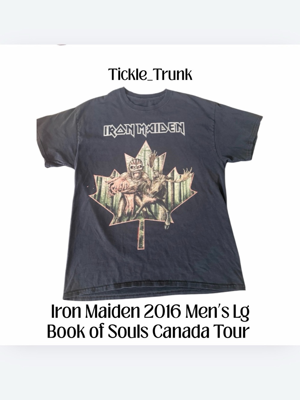 Iron Maiden Lg Tour T-Shirt - Book of Souls Canada 2016